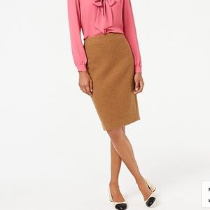 J Crew Wool-blend pencil skirt Camel